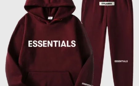 Essentials Spring Hooded Tracksuit Brown