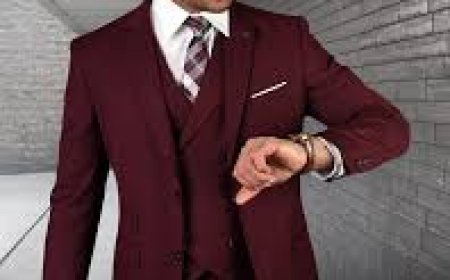 Burgundy Tuxedo Jacket